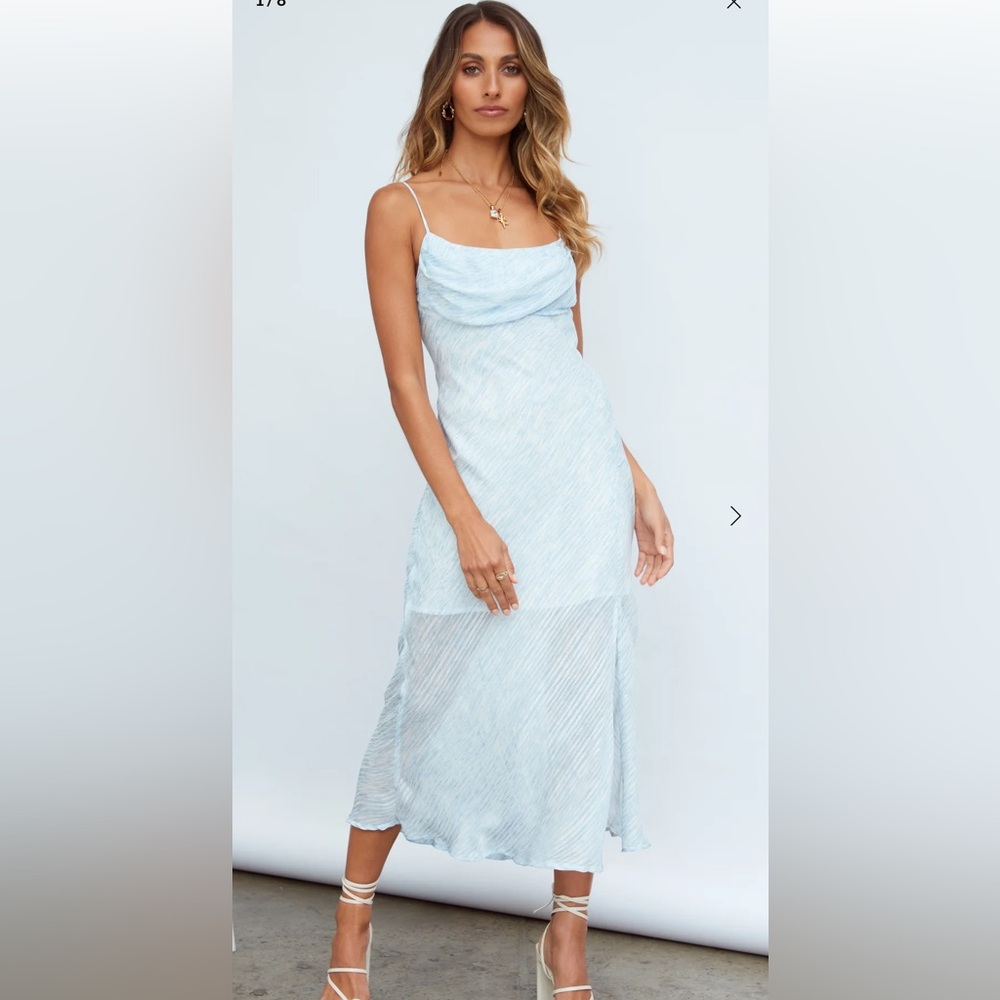 Hello Molly Light Blue Midi Dress